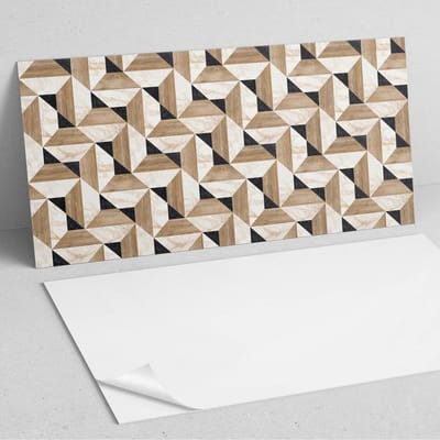 Coloray Wandpanelen Zelfklevend - Geometrisch driehoekspatroon PVC Wandpaneel - 100 cm x 50 cm - Beige Wandbekleding Zelfklevend - 1 stuk - Texturen Wandpanelen Zelfklevend - Wandpanelen Keuken - Wandpaneel Badkamer