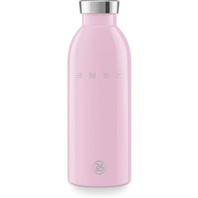 SMEG x 24Bottles WBF01PK Thermosfles - Geïsoleerde Drinkfles - 500 ml - Dubbelwandig RVS - Houdt 12 Uur Warm & 24 Uur Koud - Lekvrij - '50s Style - Roze