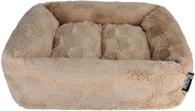 District 70 MOSA – Zachte Kattenmand met Blokjesstructuur – Taupe – 46 x 46 x 12 cm