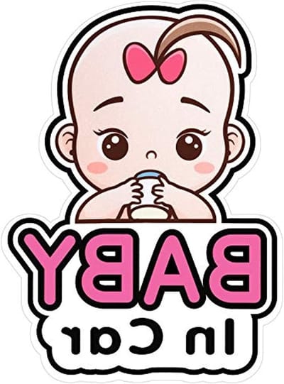 2 Stuks Baby in de Auto Stickers - Verwijderbare Veiligheidsstickers voor Communicatie, Schattige Raamstickers en Waarschuwingssignalen voor Kinderen