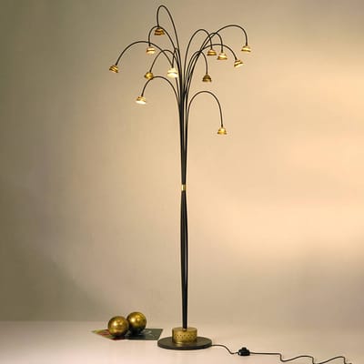 Holländer Indrukwekkende LED vloerlamp Fontaine bruin-goud