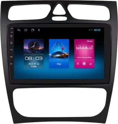 Autoradio met bluetooth - Carplay - Voor Mercedes-Benz C-Klasse / CLK-Klasse (W203 / W209 / S203 / A209 / W168) - Geschikt voor Apple en Android - Stereo - Navigatie - Navigatiesysteem auto - 1GB 16GB