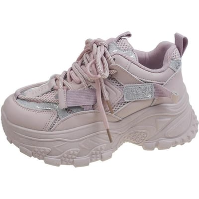 Platform Witte Schoenen Lente Nieuw Sport Casual Vetersluiting Mesh Klein Antislip Ademend Lompe Sneakers 40 gray