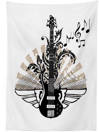 ABAKUHAUS Tafelkleed – Rock'n'Roll – 140x240 cm – Tan/zwart/wit