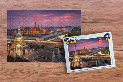 Puzzel Thailand - Paleis - Schemering - Legpuzzel - Puzzel 1000 stukjes volwassenen