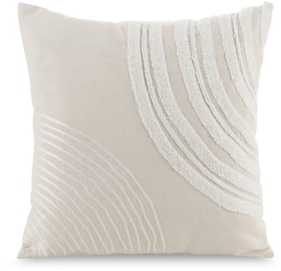 Decoratieve Kussensloop Ally 45x45cm - Jas Beige met Borduurwerk