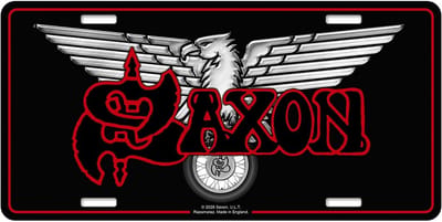 Saxon - Wheels Of Sl Metalen wandbord - Zwart