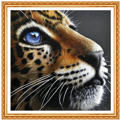 Diamond Painting Luipaard Vol Ronde Diamant Borduurwerk Dieren Afbeeldingen Strass Kruissteek 20X30CM gray