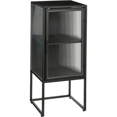 Mica Decorations Clifton Opbergkast met Deuren - L38 x B35 x H90 cm - Metaal - Zwart