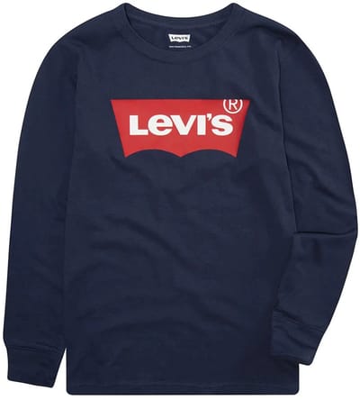 Levi´s ® Kids Batwing Infant T-shirt Met Lange Mouwen Blauw 6 Months Jongen