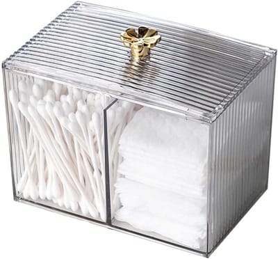 Famanu - Acryl make-up organizer transparant, badkamer organizer voor toiletartikelen en cosmetica, netjes opbergen op kaptafel