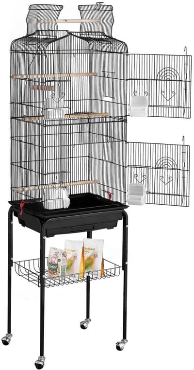 Vogelkooi - Papegaaienkooi - Vogelkooien voor Binnen - Zwart