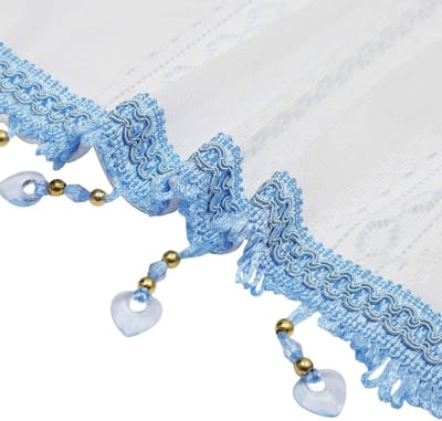 Dailygoods- Keukengordijnen Korte Ringen - Raamgordijnen - Decoratie - 140 x 70 cm - Duurzaam Netmateriaal - Eenvoudig te Onderhouden