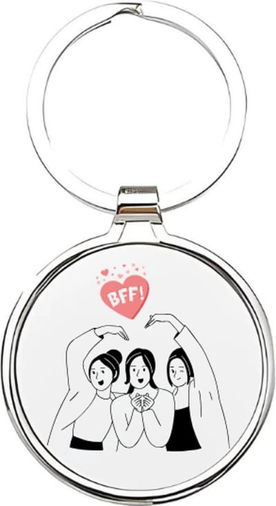 Akyol - bff Sleutelhanger - Vriend - vrienden - vrienden - vriendschap - bff's - beste vriend - friend - friendship - cadeau voor vrienden - cadeau voor je beste vriend - vriendin - vriendinnen - cadeau voor je beste vriendin - - 4 x 7,5 CM
