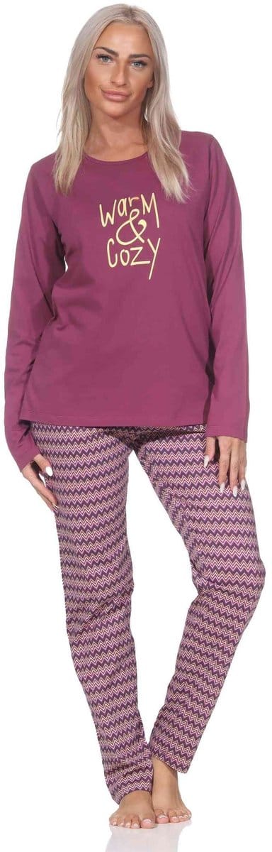 Normann dames pyjama met lange mouwen in een prachtige etnische look