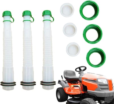 Kettingzaag Tuit 26mm - Mengpot Accessoire Tuin met Enkele Mond | Brandstofkan Schenktuit inclusief Ontluchtingsdop | Duurzame Tankmondstuk Vervanging voor Grasmaaiers Kantensnijders en Trimmers