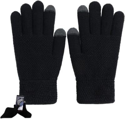 Winterse Touchscreen Handschoenen voor Dames en Heren, Warm Gebreid met Fleece Voering voor Autorijden en Buitenactiviteiten