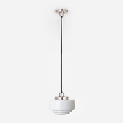 Hanglamp aan snoer Getrapt Ø 25 20's Matnikkel - Art Deco Trade