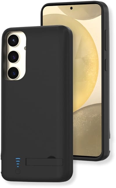 Lunso Geschikt voor Samsung Galaxy S25 Plus case - Powerbank hoesje - 5000 mAh - Zwart