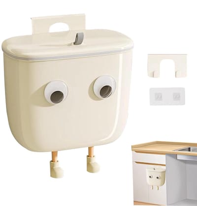 Keukenafvalbak - Prullenbak compostbak - Ruimte besparen - Wandmontage met deksel - 9 liter - Meerkleurig