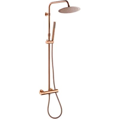 Essebagno Regendouche Luisa Ii 250 - Met Thermostatische Kraan - Koper - Rond - Met Handdouche - 15cm Hartafstand - Waterbesparend