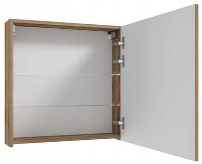 Deftrans Rietti - Badkamerkast met Spiegel - Hangend - Dąb Evoke - 60x60 cm