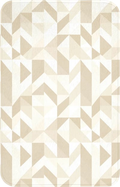WC mat 50x80 cm - Antislip - Modern - Abstract - Beige - Toiletmat - Vloermat - Douchemat - Toilet tapijt - Toiletmatten
