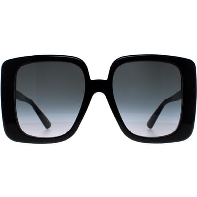 Gucci Vierkante Dames Zwart Grijs GG1314S