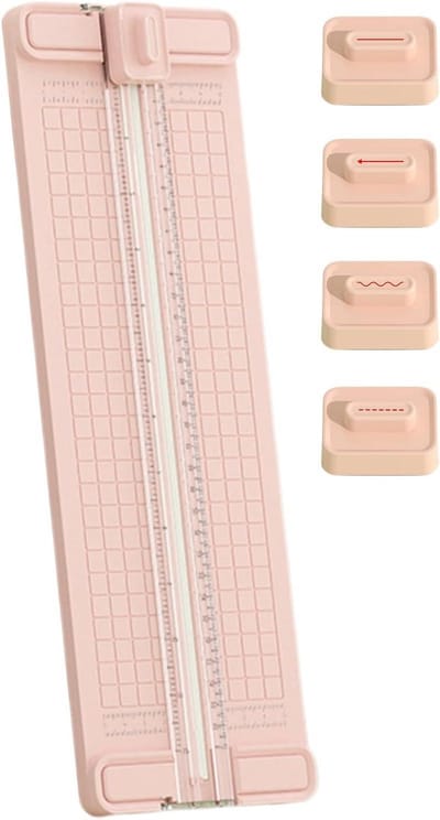 Papiersnijder - Snijmachine - Huis Kantoor Knutselen - 4-in-1 Systeem - 36.5 cm - Roze