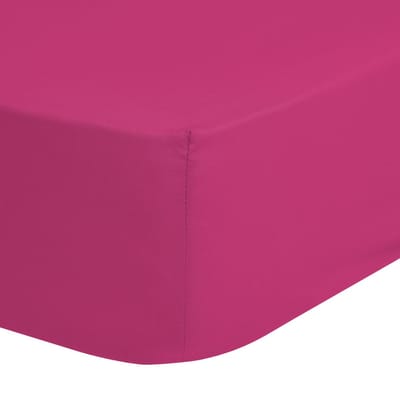 Good Morning hoeslaken effen kleur - 1 persoons 90x200 cm - Roze - 100% Katoen jersey