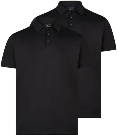 RAGMAN Heren poloshirt 2 pack Basic