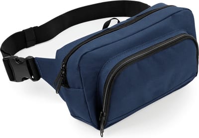 Jumada's - 2.5 Liter Heuptas - Donker Blauw - Festival tas - 2 ritsen - reistas - Paspoort tasje - Schoudertas groot