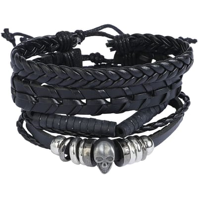 Rock Rebel by EMP - Rock Armband Set - Totenkopf - zwart