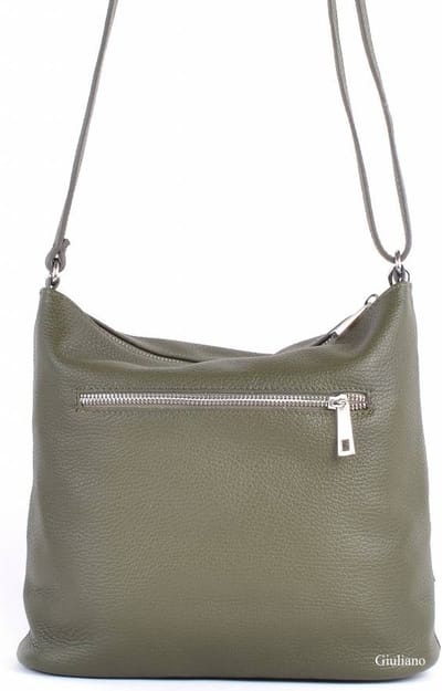 Giuliano schoudertas Dewi - Olijfgroen - Made in Italy