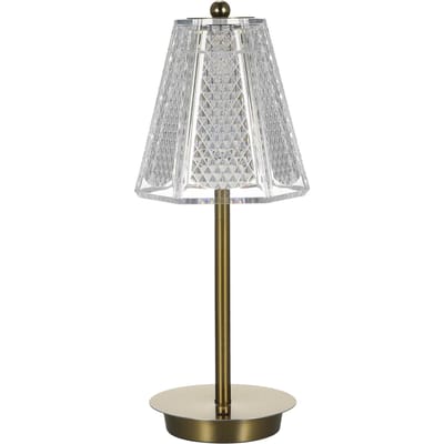 LED snoerloze tafellamp touch control bureaulamp kristal metalen nachtkastje lamp 3 lichtkleuren goud