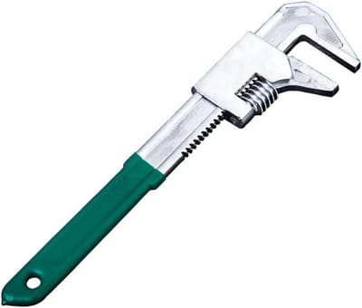 Verstelbare Moersleutel - Multifunctioneel Gereedschap - Klussen en Reparatie - Comfortabele Grip - Tot 15 Inch - Zilverkleurig
