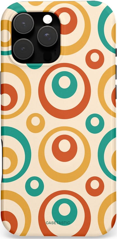 Casetastic Hoesje Geschikt voor Apple iPhone 16 Pro Max Magsafe - Stijlvolle Beschermende Duo-layer Case - Bolletjes boogie