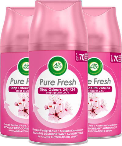 Air Wick Freshmatic luchtverfrisser- Aziatische Kersenbloesem - Navulling - 250 ml - 3 stuks - Voordeelverpakking