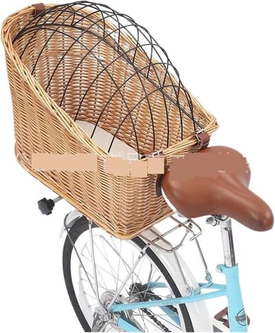 Hondenfietsmand - Huisdier mand - Veilig Vervoer - Met Iron Cover - 2.54 cm - Zwart