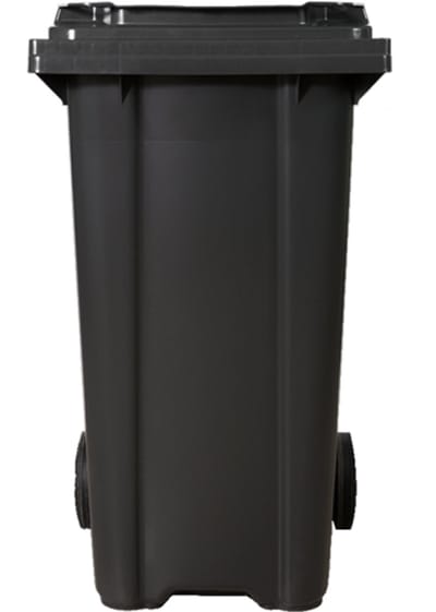 Kliko Kunststof Afval Rolcontainer Mini - Prullenbak - 240 Liter Inhoud - Grijs