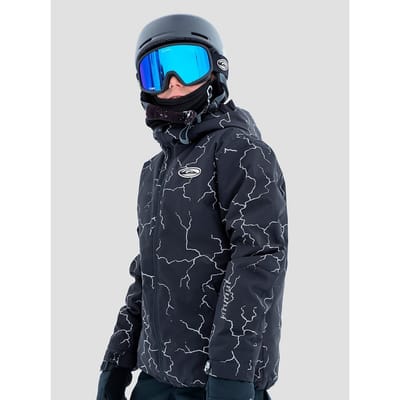 Quiksilver High In The Hood Printed Kids Jas zwart