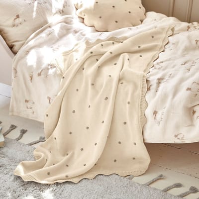 LOBERON Plaid Saphie crème