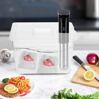 Dailygoods- Sous Vide-container 11L - Opvouwbaar - Voedselveilig PC-materiaal - Scharnierend Deksel - Thermische Isolatie 100°C - Duurzaam en Slijtvast - Kookcontainer
