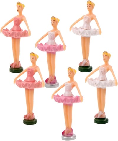 Balletdanser Beeldjes - Draaiende ballerina - Decoratie kamer - Met muziekdoos - 6 stuks - Diverse kleuren