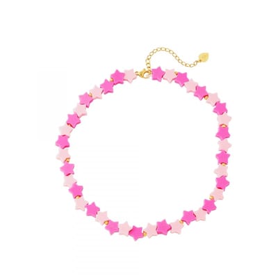 Little Stars Kinderketting | Kids | Ketting | Roze - Ster