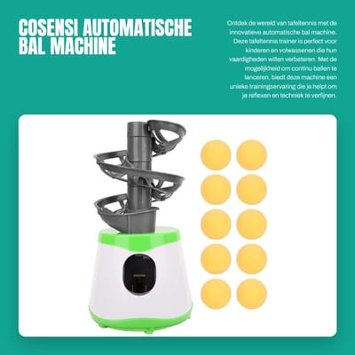 Dailygoods - Automatische Bal Machine - Tafeltennis Trainer - Verbeter je vaardigheden - Compact formaat - Speelplezier voor kids - Ideaal voor traini...