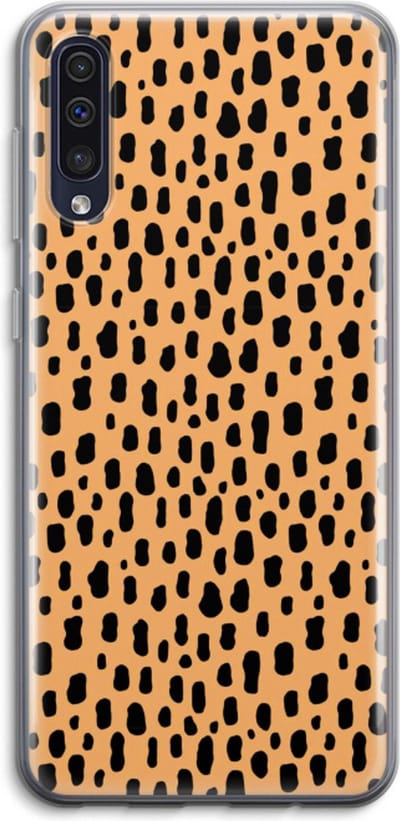 Case Company® - Hoesje geschikt voor Samsung Galaxy A50 hoesje - Panter - Soft Cover Telefoonhoesje - Bescherming aan alle Kanten en Schermrand
