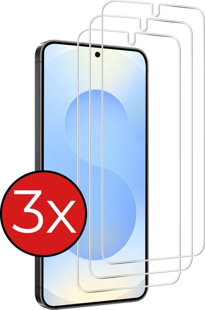 Screenprotector - 3 Stuks - Geschikt voor Samsung Galaxy S25 - Extra Sterk - Beschermglas - Gehard Glas - Tempered Glass - Screen Protector