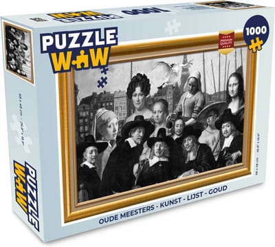 Puzzel Oude Meesters - Kunst - Lijst - Goud - Legpuzzel - Puzzel 1000 stukjes volwassenen