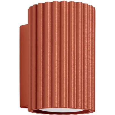 Sollux Lighting Wandlamp Karbon - GU10 - rode oker - aluminium - 10x6.5x8.5cm